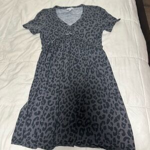 Love, Fire Leopard Print V-neck Dress